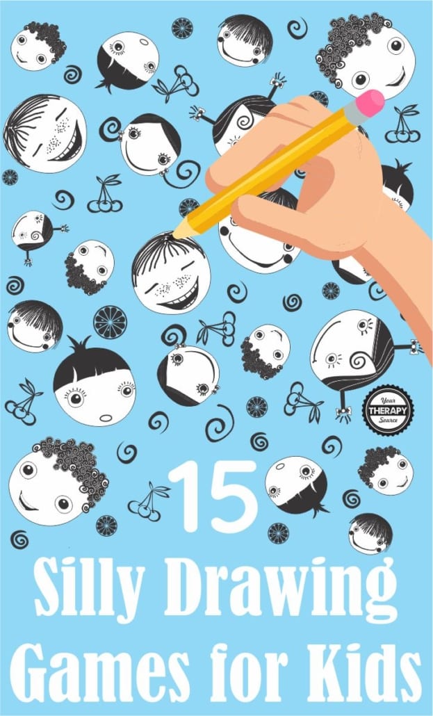 Here are some super simple and silly drawing games for kids and adults to play. All you need is a pencil and paper. Download a few free printables too!