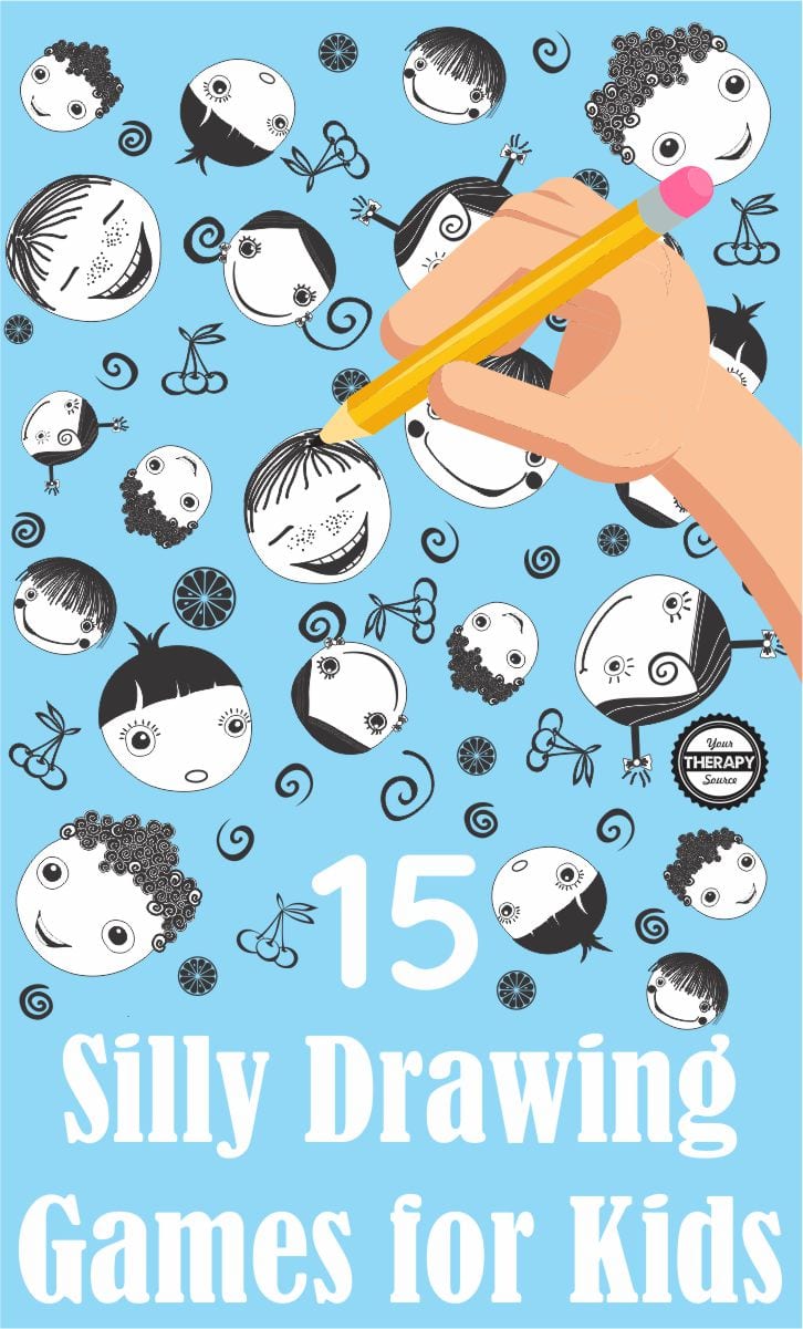 Here are some super simple and silly drawing games for kids and adults to play. All you need is a pencil and paper. Download a few free printables too!