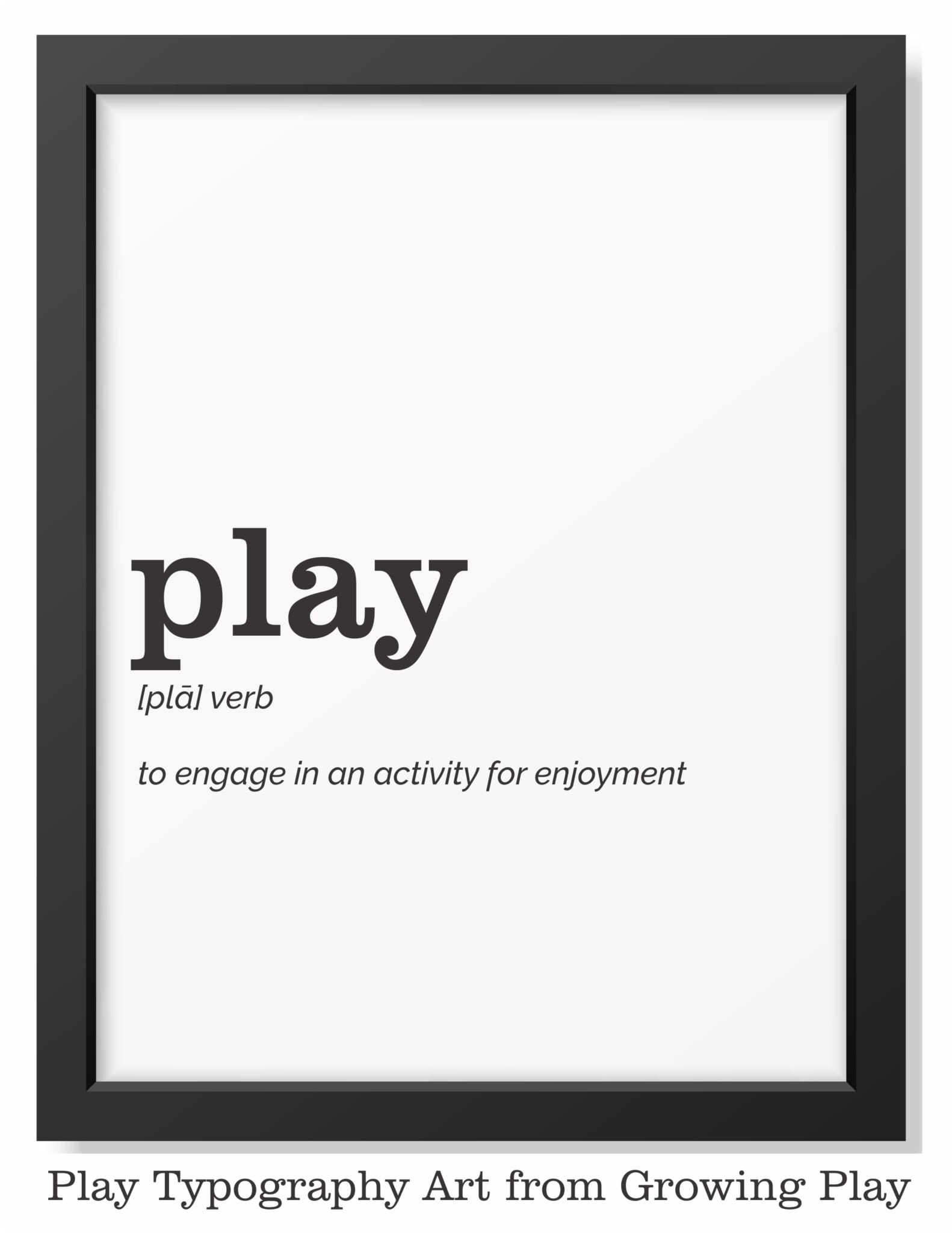 Play Typography Art