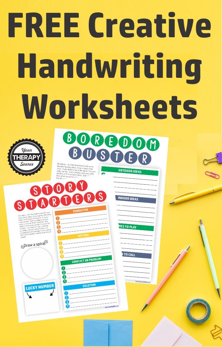Handwriting is a difficult task to practice over and over again.  Why not add in some fun handwriting games from Your Therapy Source?