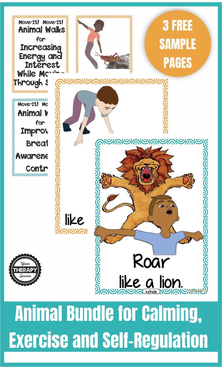 If you need a quick and simple brain break activity that encourage movement and self-regulation, check out these animal exercises for kids!