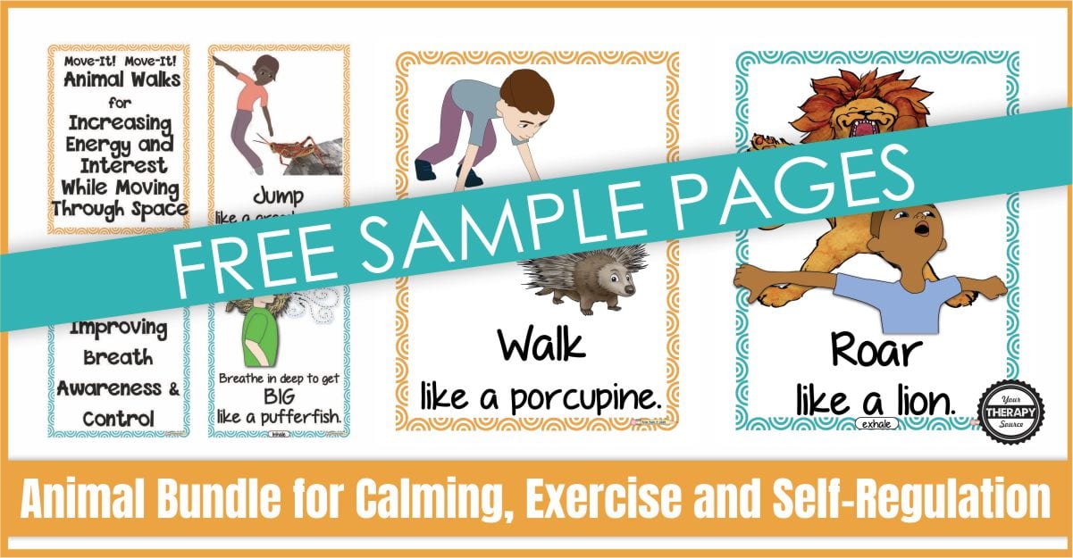 If you need a quick and simple brain break activity that encourage movement and self-regulation, check out these animal exercises for kids!