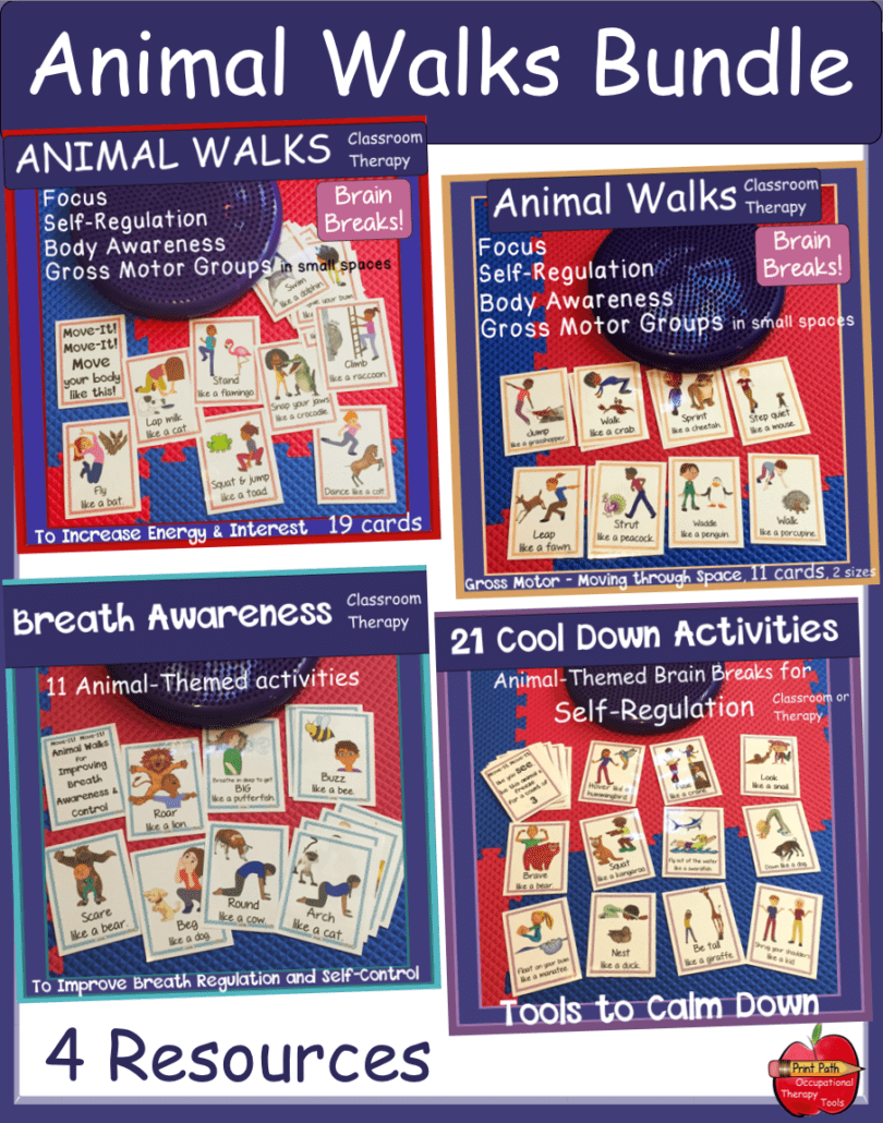 The Animal Walks Bundle are no-prep calming tools that encourage self-regulation, exercise and deep breathing to help students succeed in the classroom! 