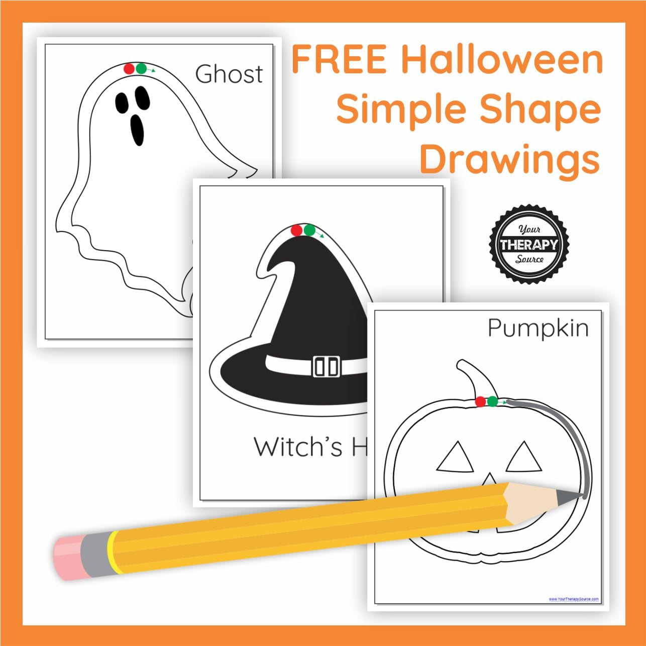 Pre-writing skills can get boring and this free Halloween Shape Drawings 3 page PDF printable can jazz up everyday pre-writing practice during the month of October.