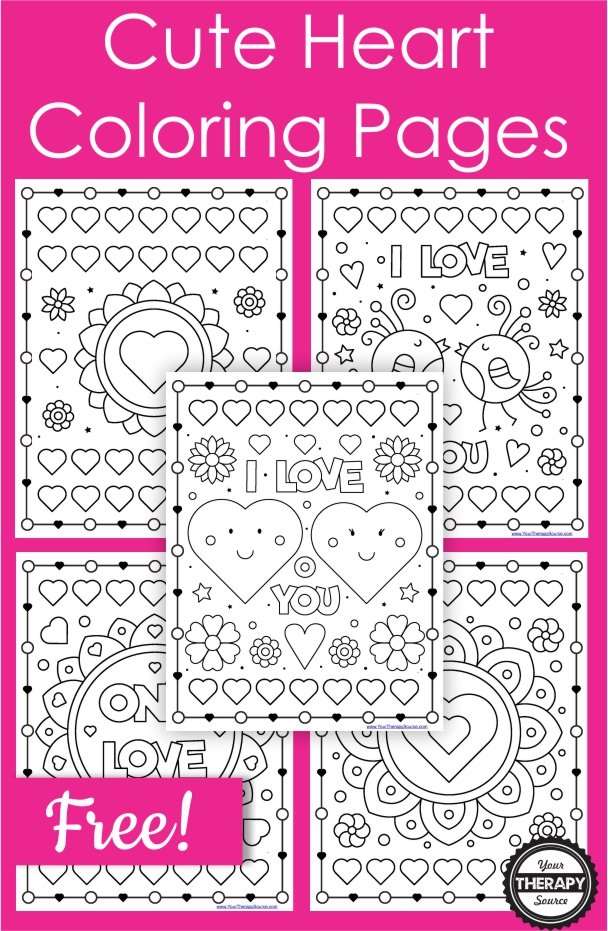 Love is in the air this time of year! These cute heart coloring pages are easy to color and guess what they are free!