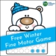 Today's free printable is a polar bear fine motor activity game to encourage fine motor skill development and hand strengthening.