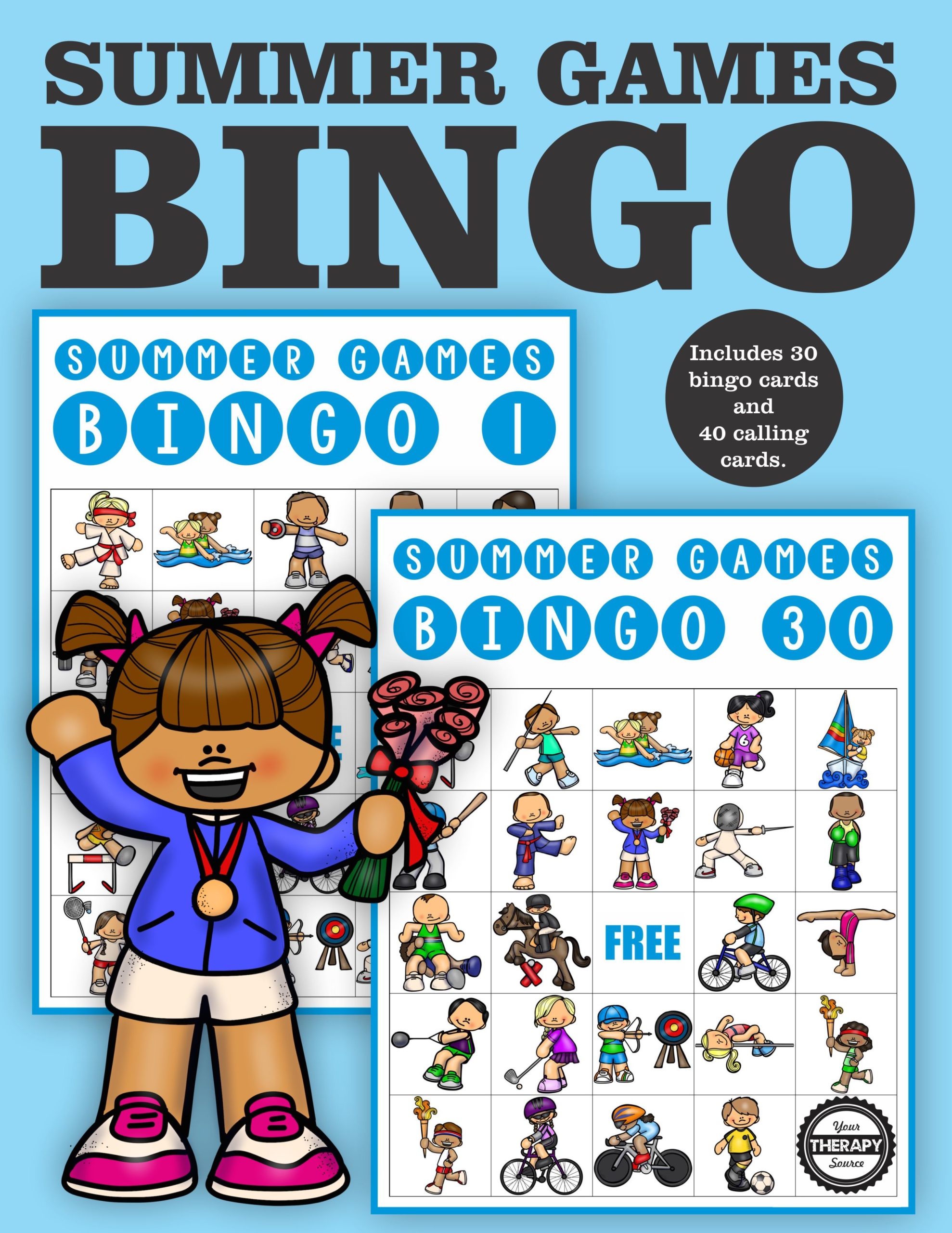 Summer Games Bingo Classroom Set