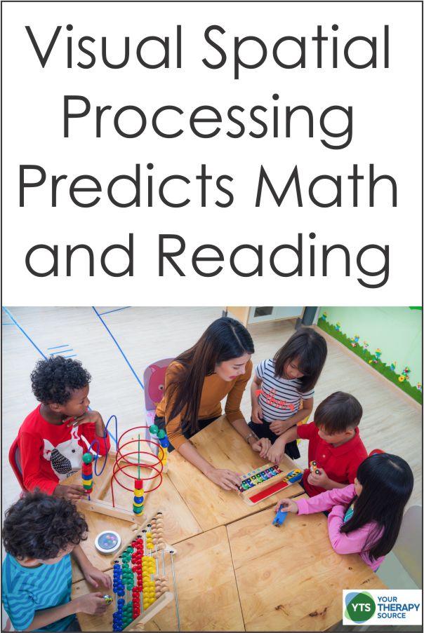 visual spatial processing skills are a good predictor of later school achievement in reading and math and fine motor coordination skills were associated with better math skills.