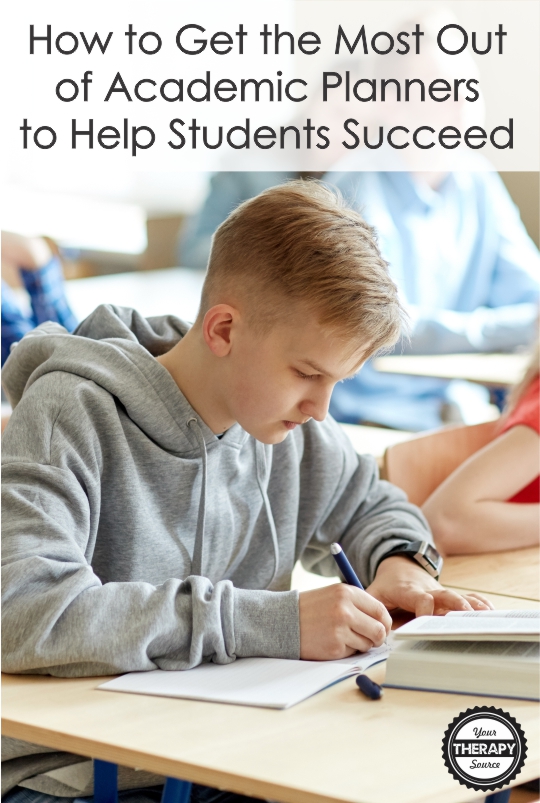 Using academic planners for students with executive function deficits can help them to organize tasks so they will know what needs to be accomplished and when they need to be accomplished. 