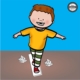 5 balance activities with paper to challenge children's balance skills. Using just a few sheets of paper, children can have fun and improve their balance skills while at home.