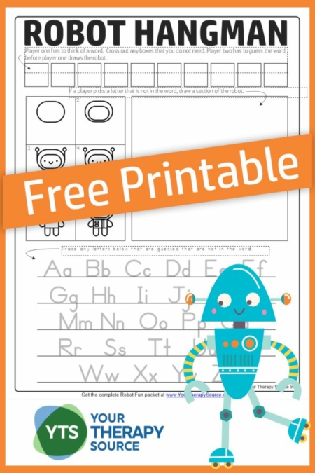 Want to play a fun game of Robot Hangman?  This easy game to play combines the traditional game of hangman with learning how to draw a cute robot. 