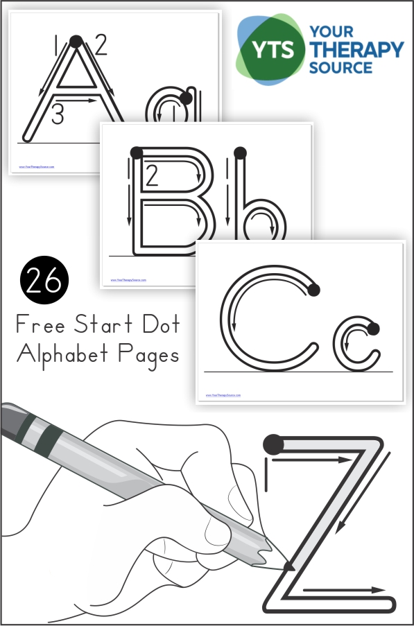 Wow! This is a huge alphabet handwriting practice PDF freebie with start dots and arrows that you can use to help your students practice proper letter formation.