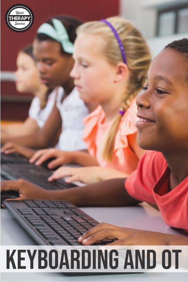As our schools become more and more technology based with 1:1 devices, keyboarding has become an even more important skill that is addressed in occupational therapy and of course ALL students need to master.