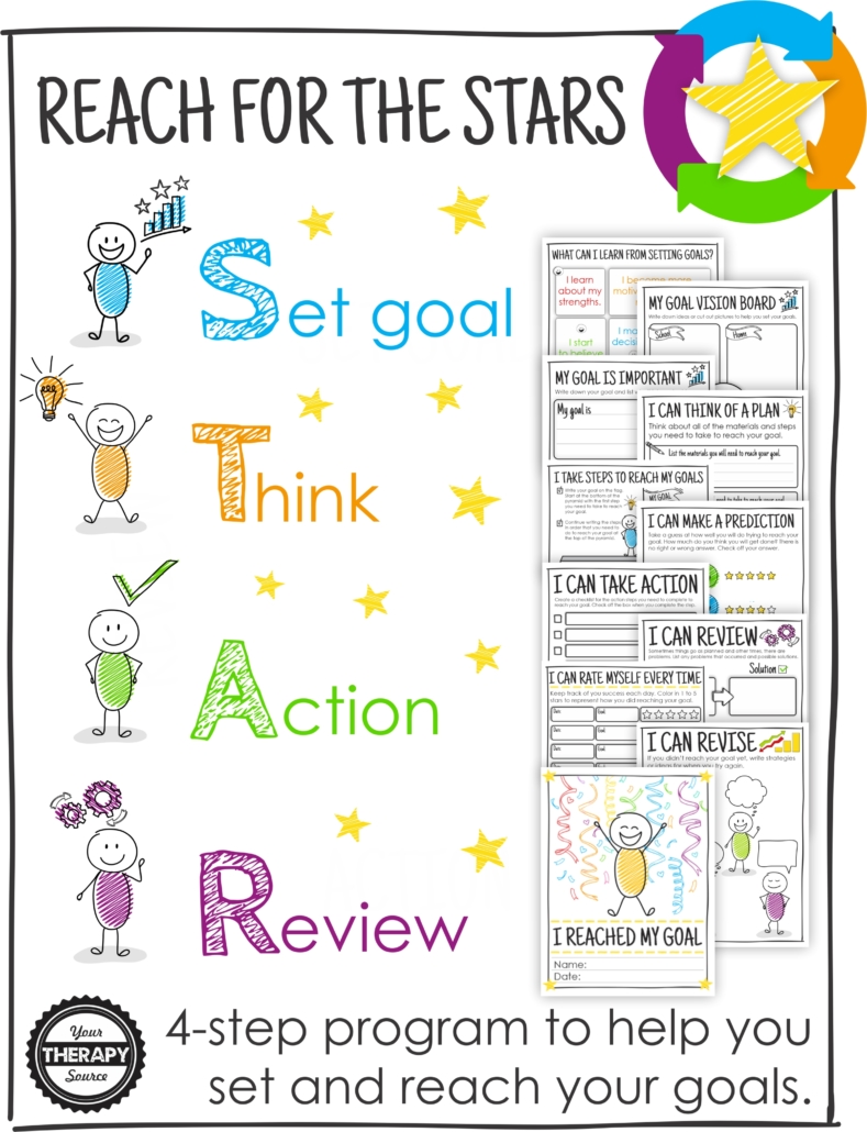 This goal setting for students PDF uses the STAR method to help students identify what is important to them to begin setting and reaching educational and personal goals. 