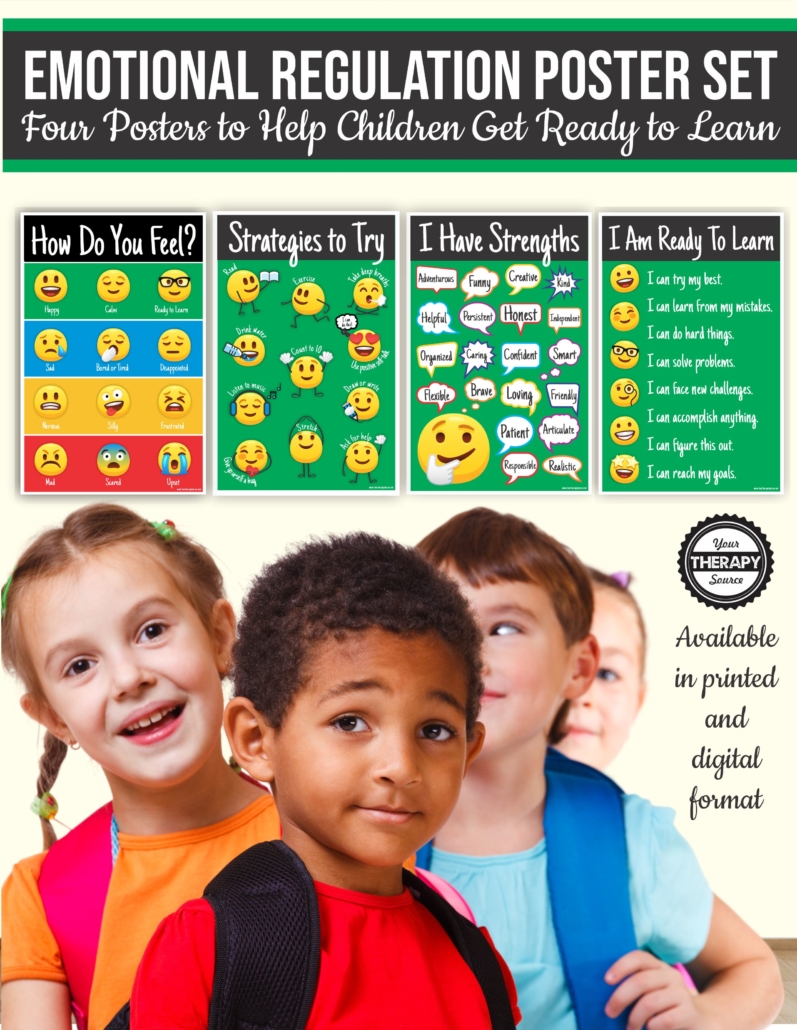 This Emotional Regulation Skills PDF and/or Posters can help provide visual reminders and activities to promote regulation in the classroom and at home.
