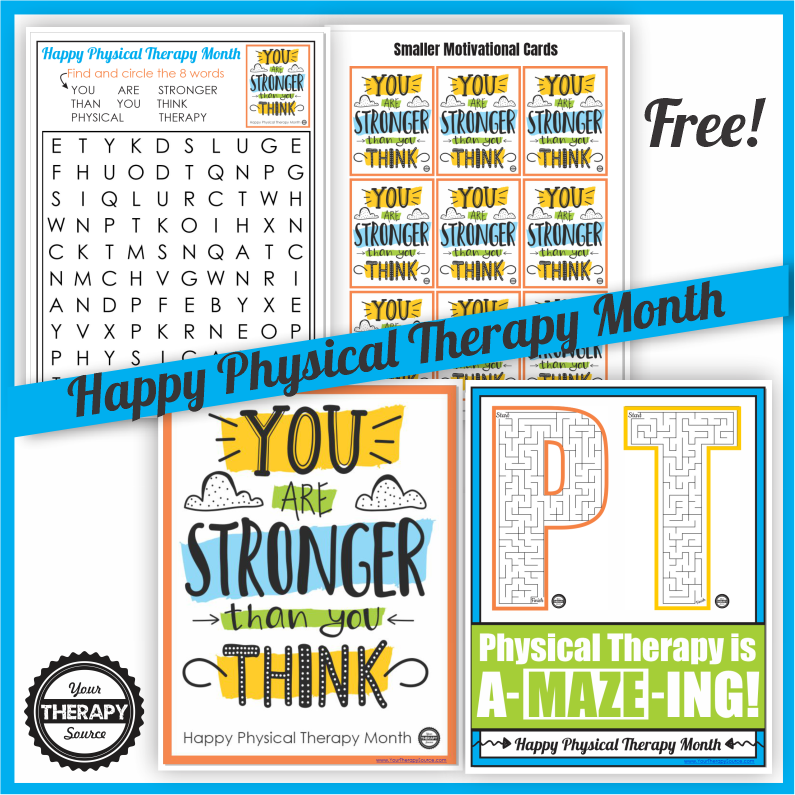 I created a quick, encouraging, freebie today to celebrate Physical Therapy Month 2020. You can download it at the bottom of the post.