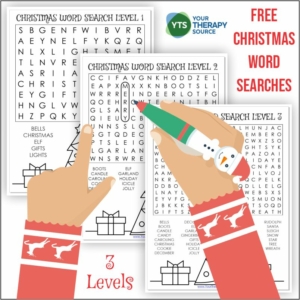 This free Christmas Word Search packet includes 3 different levels - easy, medium, and hard AND a handwriting recording sheet page.