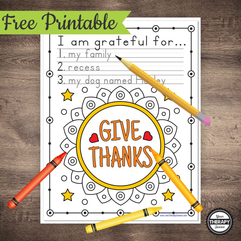 Here are FREE thankful coloring pages PDF and handwriting exercise for your students, yourself and your family. You can use this freebie at Thanksgiving time or anytime you need to stop, reflect, and give thanks.