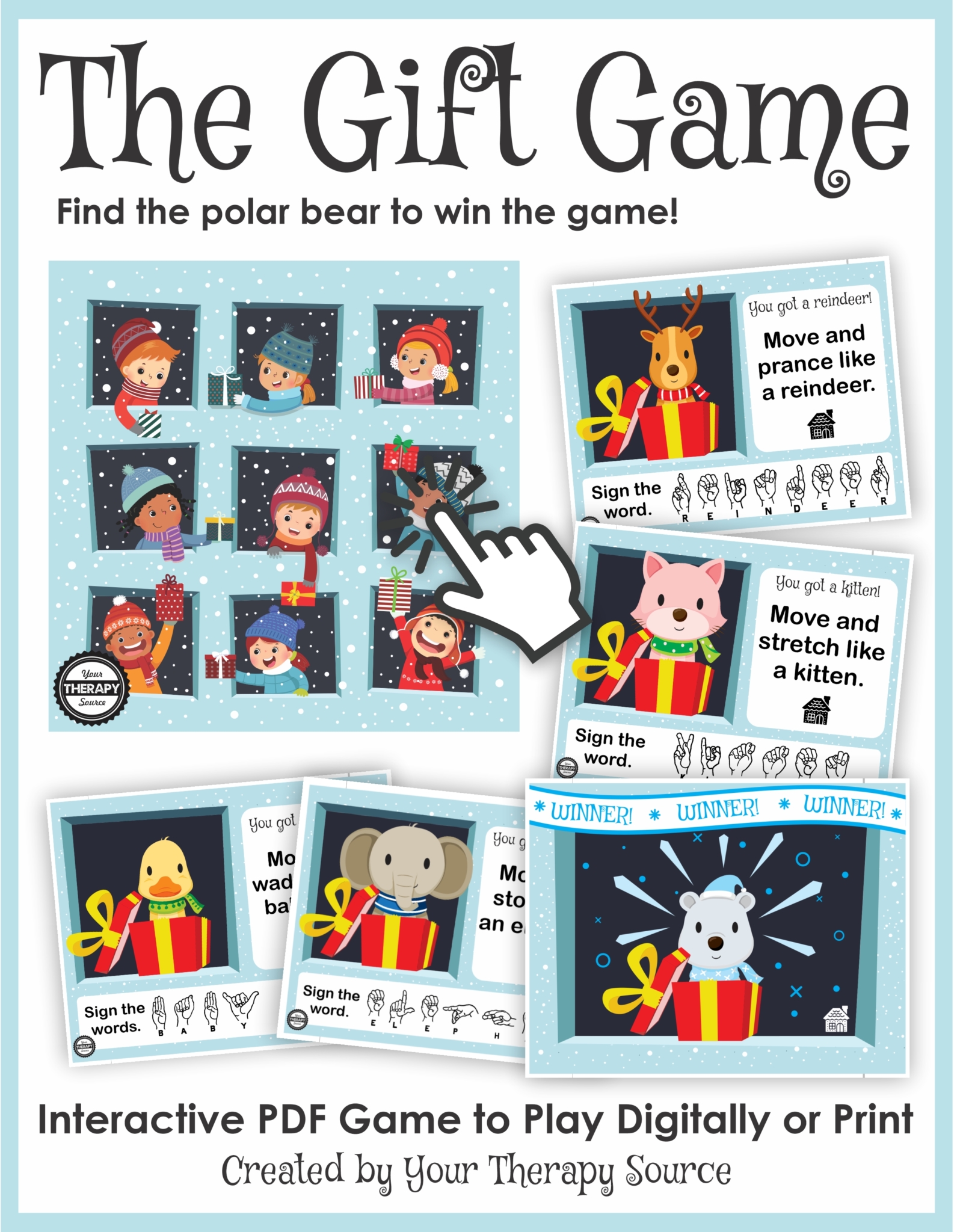 Check out this Holiday Game for Kids - The Gift Game to get your kids working on fine motor and gross motor skills
