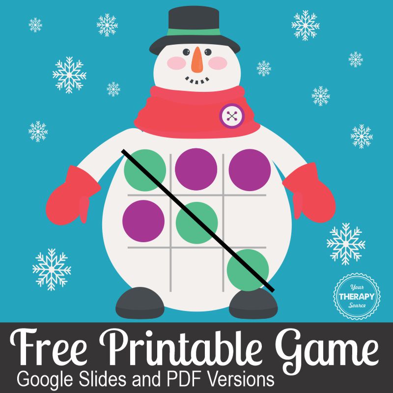 This FREE Winter Tic Tac Toe game can bring snowman fun to where ever you live! You can download it for free