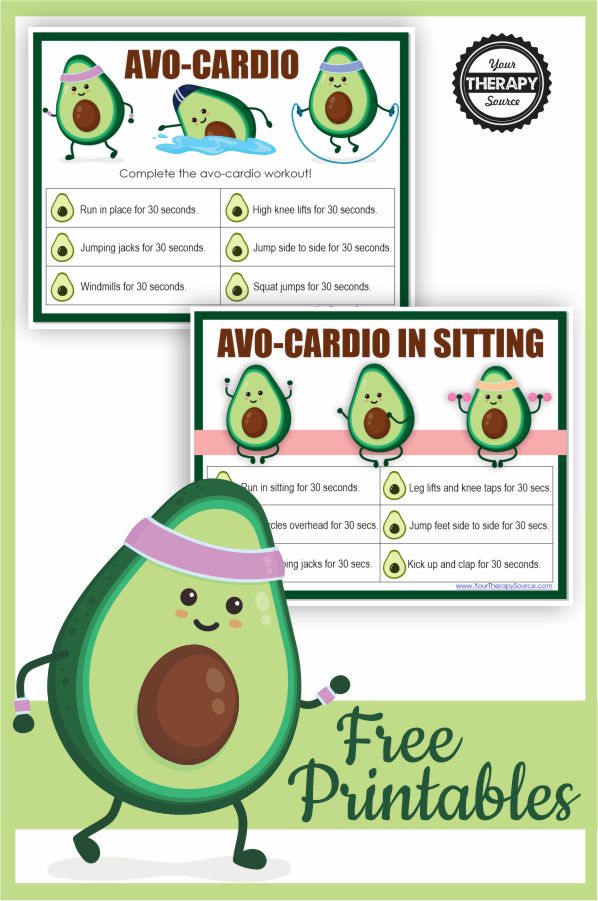 Check out this Avocardio exercises brain break activity. You can download if for free at the bottom of the post.