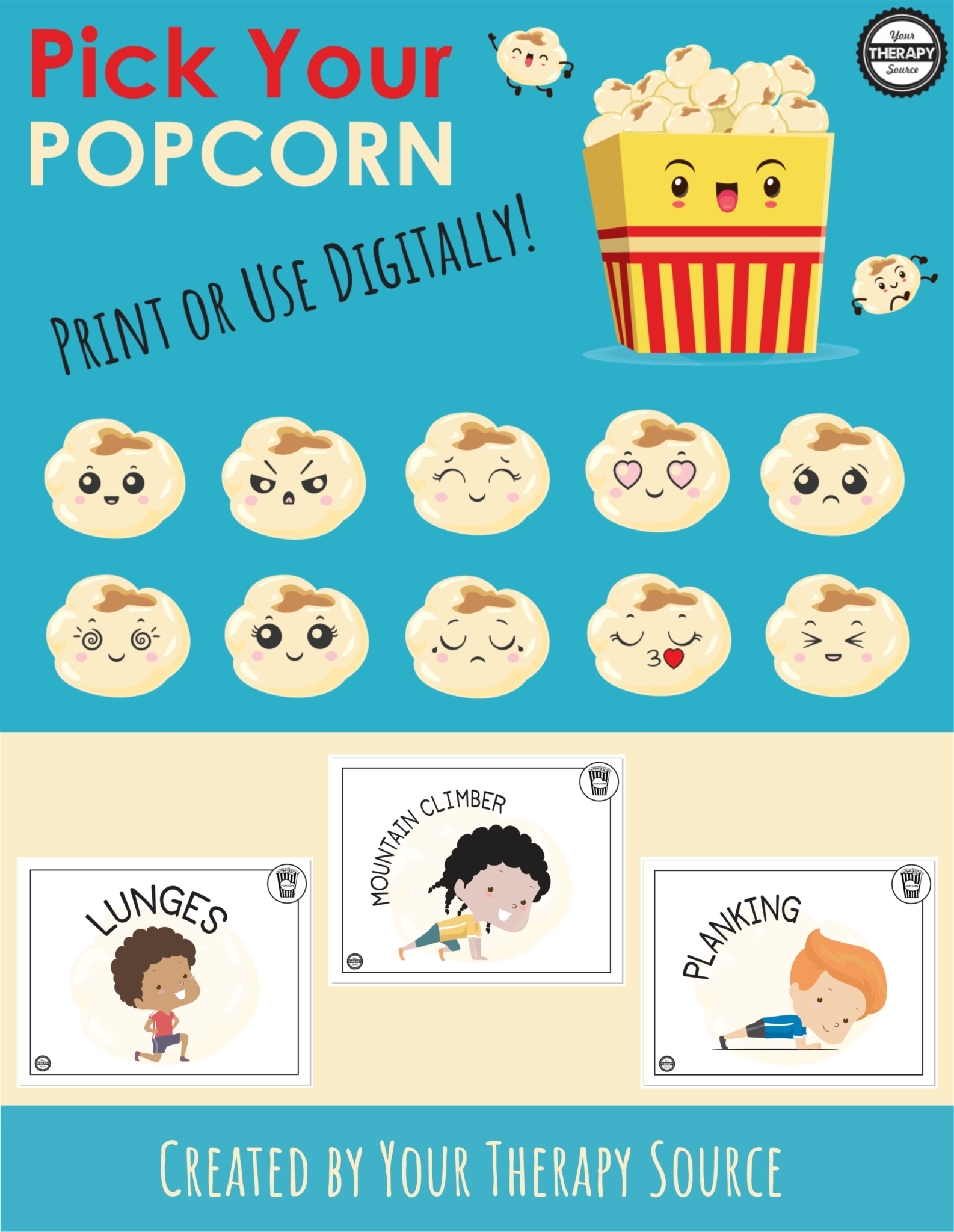 Check out the Popcorn Game to get your kids working on gross motor skills, muscle strengthening and physical activity.