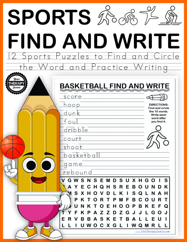 Sports Word Search for Kids
