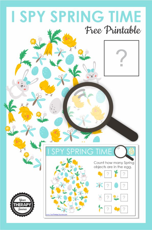Check out this I Spy Spring Time Egg puzzle freebie to challenge your students' visual perceptual skills from Your Therapy Source.