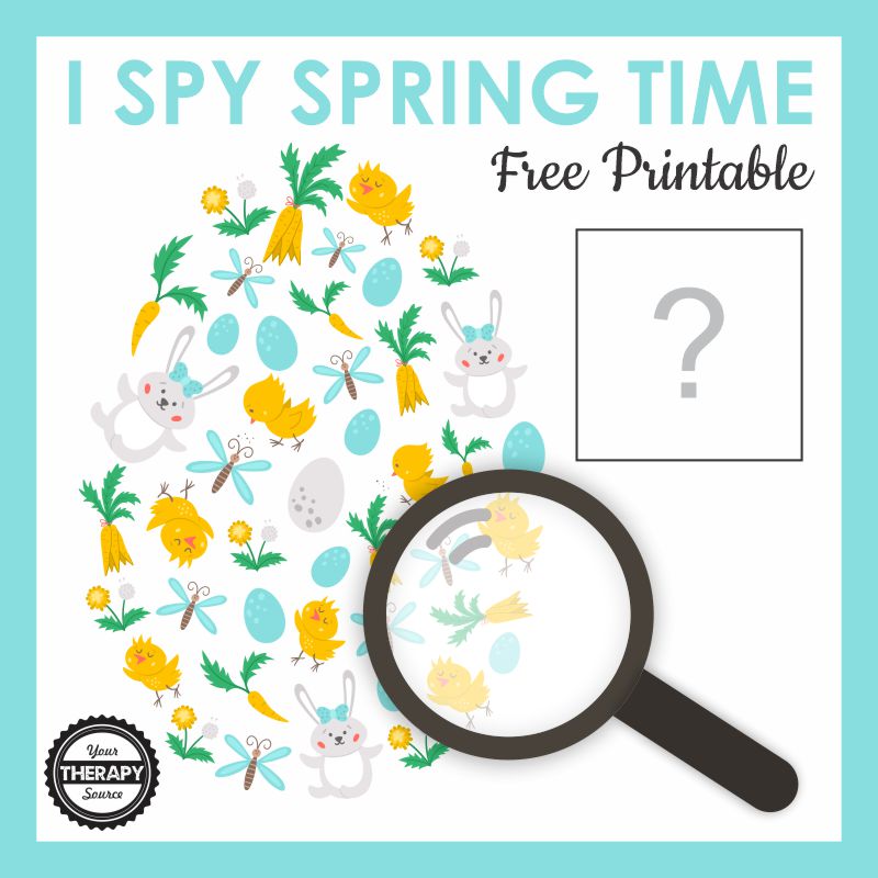 Check out this I Spy Spring Time Egg puzzle freebie to challenge your students' visual perceptual skills from Your Therapy Source.