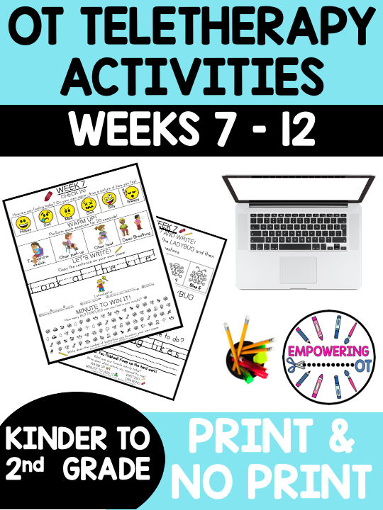 this packet of Occupational Therapy Elementary Activities for grades K through 2  SET TWO Weeks 7 through 12 is great for your students to work on fine motor, visual motor and visual perceptual skills.