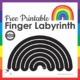 This Finger Labyrinth printable is a winding path for you to trace to relax and calm your body. You can download it for free.