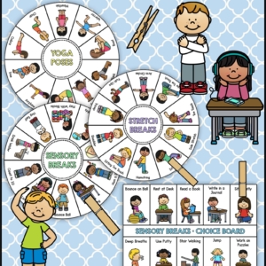 Do you need sensory choice boards for your students? Created by Christine, OTR, these choice boards are wonderful for classroom or home sensory breaks.