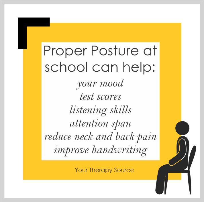 Students need to learn how to maintain proper writing posture to prevent long term bad habits. Download a free poster to get started.