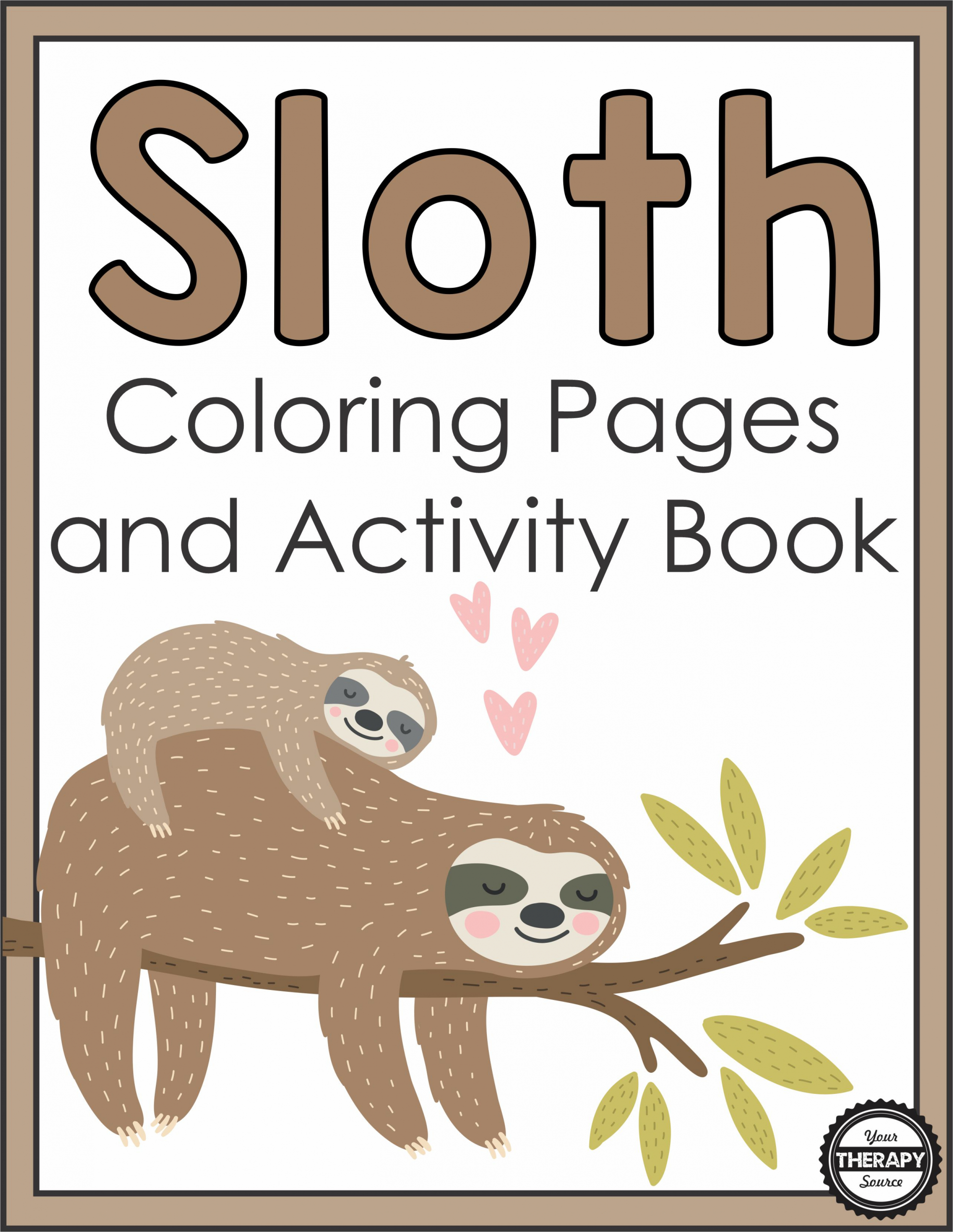 The Sloth Coloring Pages and Activity Book provides your students with a great tool to help them calm down.
