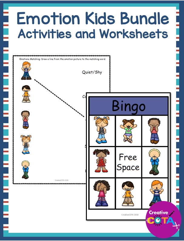 Created by a Certified Occupational Therapy Assistant, Identifying Emotions for Kids PDF, can be used with any self-regulation curriculum.