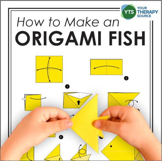 The easy origami fish for kids template is helpful to follow along. Download the step-by-step instructions on how to fold an origami fish.