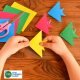 The easy origami fish for kids template is helpful to follow along. Download the step-by-step instructions on how to fold an origami fish.