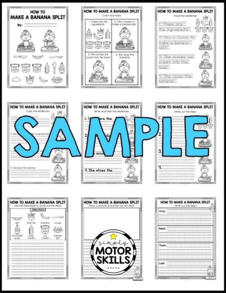 Summer Sequence Stories includes 4 sun Summer themes for your student to practice tracing, copying, writing, cutting and pasting.