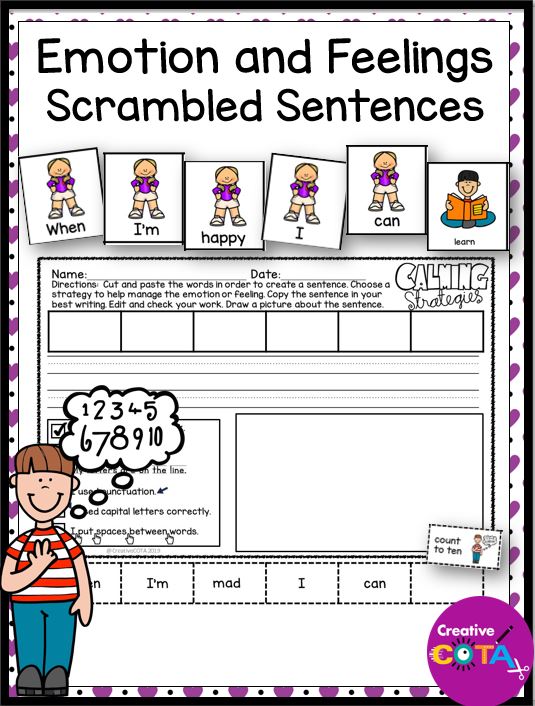 Emotions and Feelings Scrambled Sentences