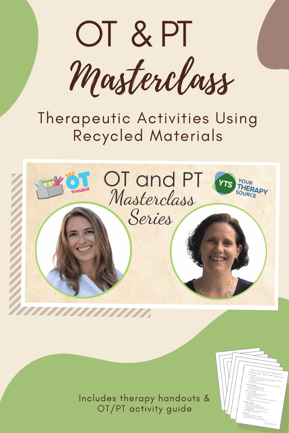 Therapeutic Activities Using Recycled Materials will teach parents and professionals to implement therapeutic tasks using recycled materials.