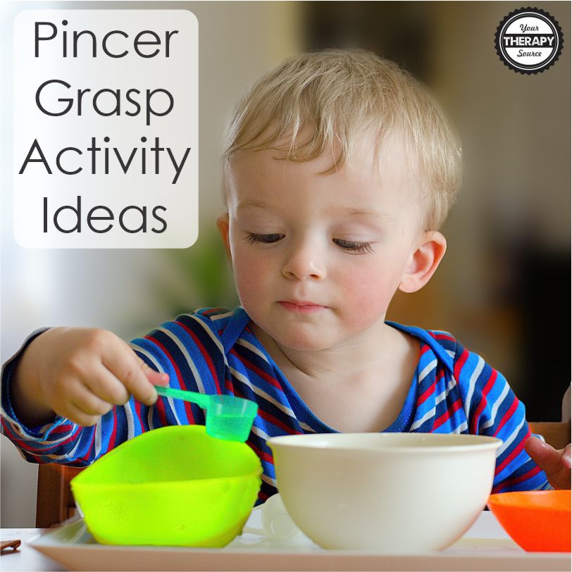 Children need lots and lots of opportunities to practice pincer grasp activities in order to develop this skill and use it everyday!