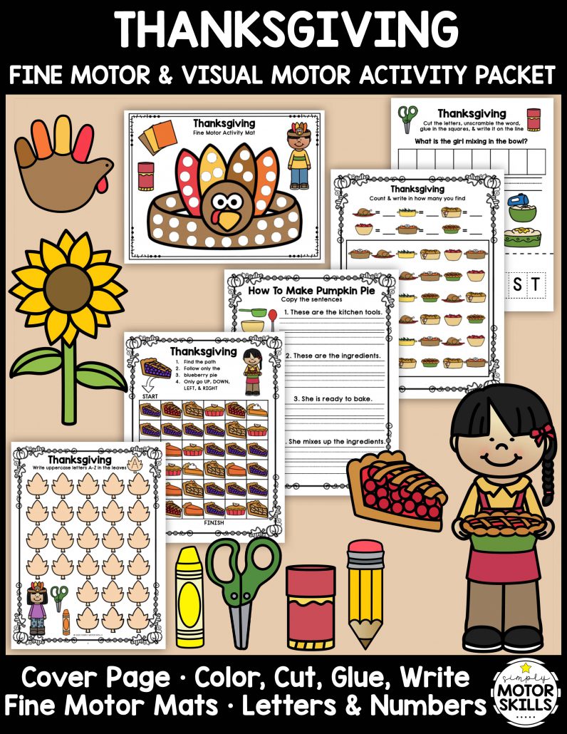 This Thanksgiving Fine Motor Activity Packet will jump-start your planning for the month of November! Download your copy today.