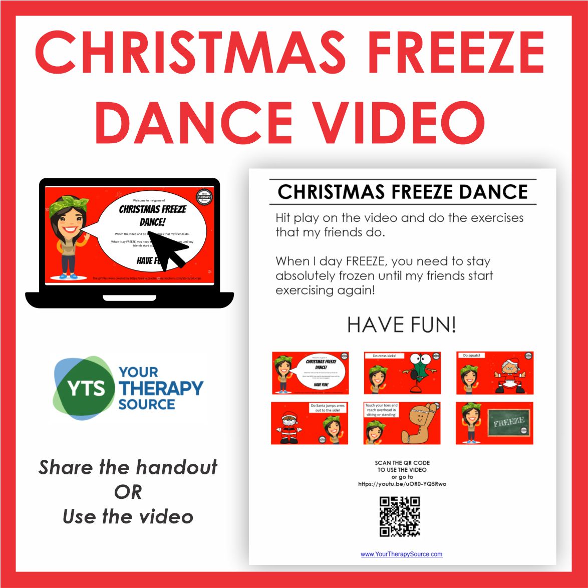 Need some Christmas brain breaks in a hurry? Check out this super FUN video for the kids to do exercises with some holiday friends.