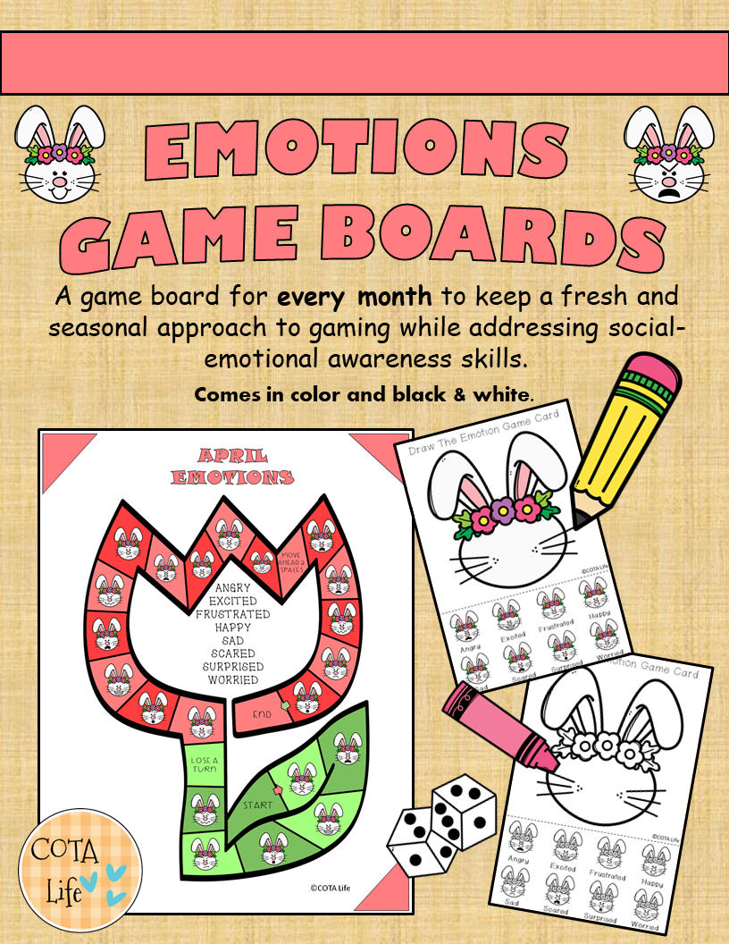 This Emotion Board Games digital download includes 12 no-prep game boards to print and play to practice identifying emotions and more!