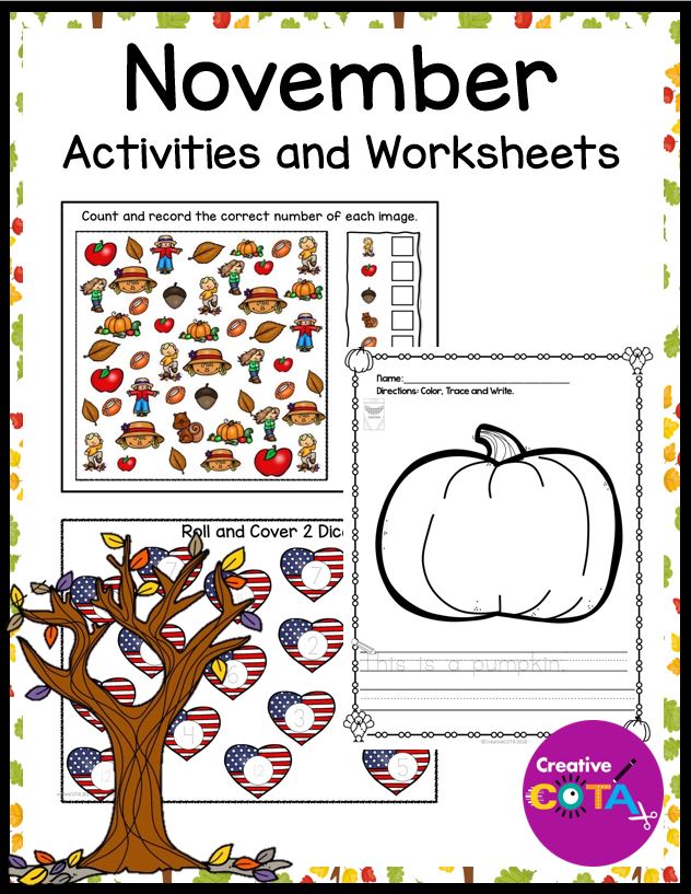 This November Variety Packet includes differentiated, worksheets & activities which incorporate handwriting, fine motor, SEL and more!