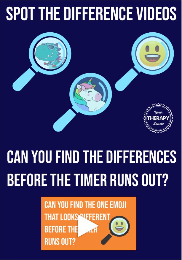 These spot the difference video challenges are all set to go! Just hit play. Perfect for classroom activities to entertain the kids!