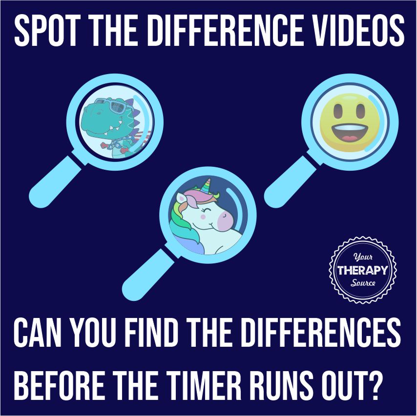 These spot the difference video challenges are all set to go! Just hit play. Perfect for classroom activities to entertain the kids!