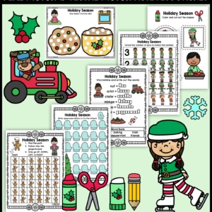 This Holiday Season Fine Motor Activity Packet is designed for: Kindergarten, SPED, OT, Home Activities, and Fine Motor Stations.