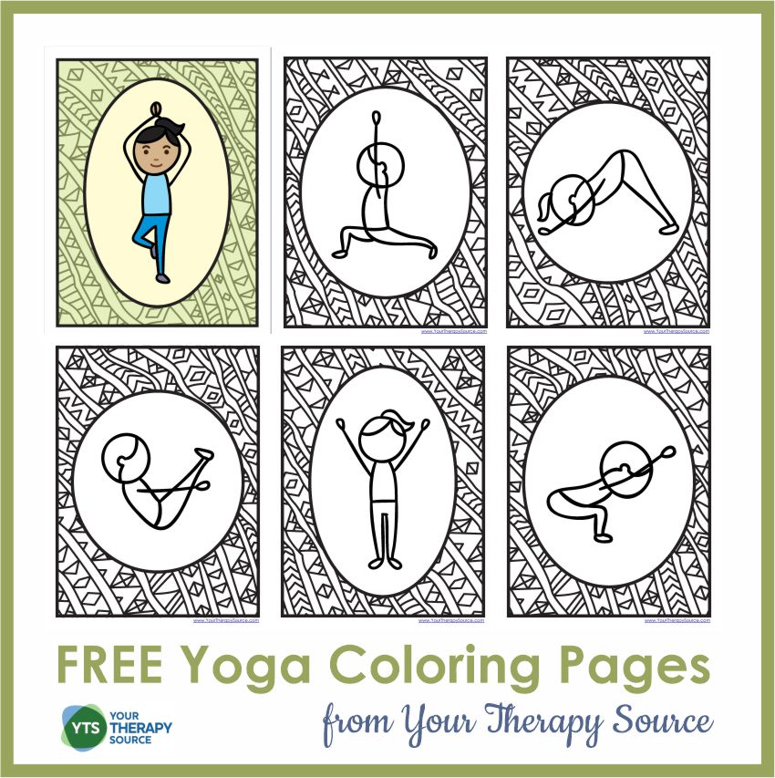 These FREE yoga coloring pages can 6 different yoga poses and bring in the calming and creative aspect of coloring to your yoga sessions!