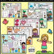 Use the Fine Motor Activities for Preschoolers and Up to help students work on essential fine motor skills with monthly themes ALL year long!